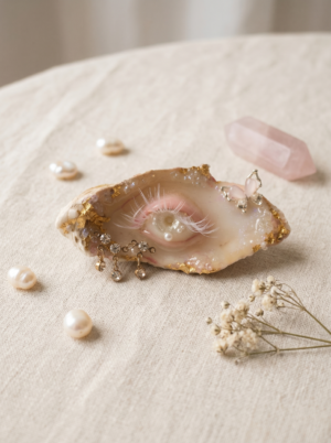 【Never】AETHERIUS OCULUS: The Mystic Oyster Gaze & Gold Butterfly Brooch