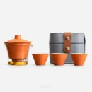 Portable Travel Tea Set with Strainer Gaiwan - 5 Colors